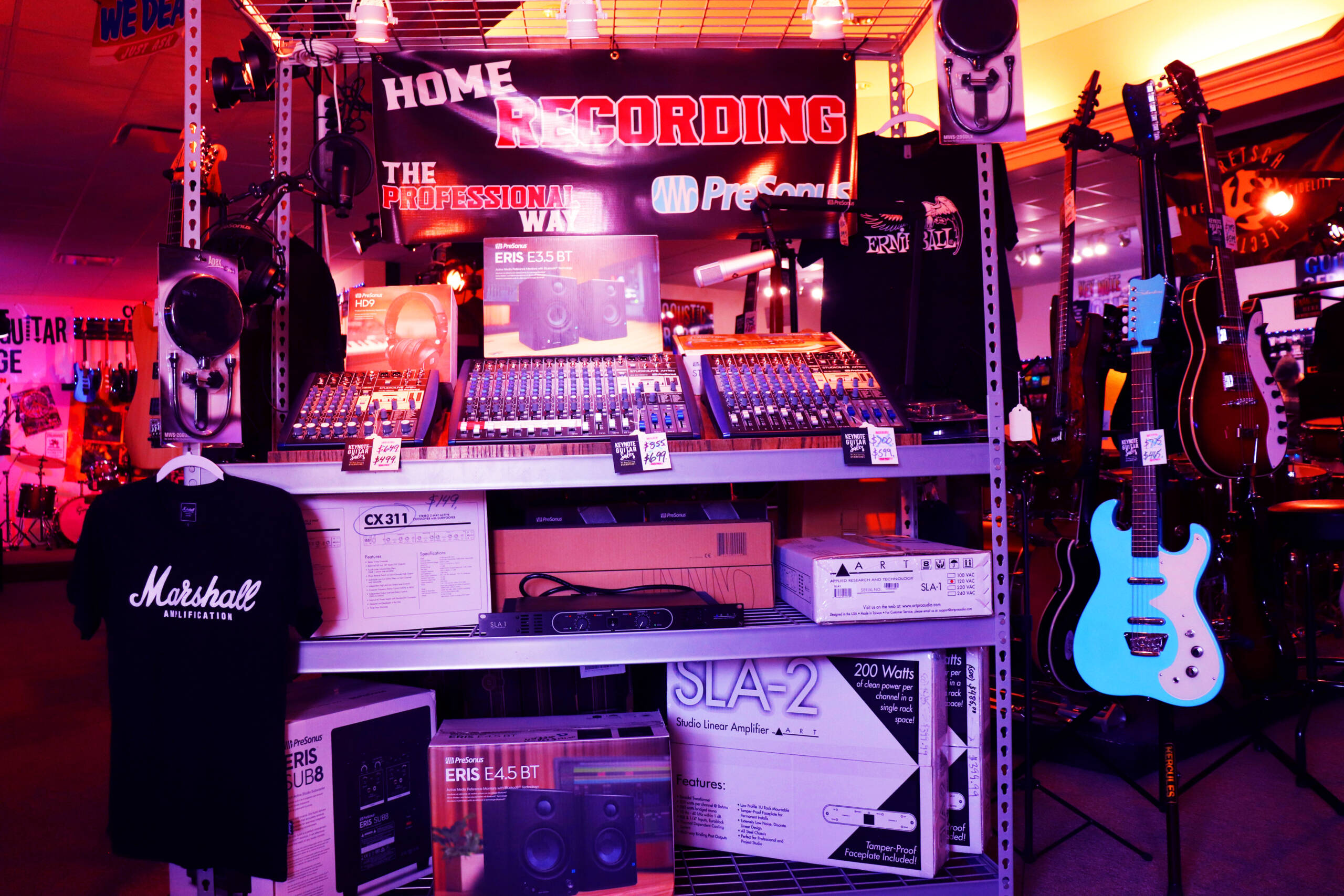 Key Note Guitar Center's Home Recording Center - Explore Professional Recording Equipment and Accessories In Erie PA. Erie's Top Music Store.
