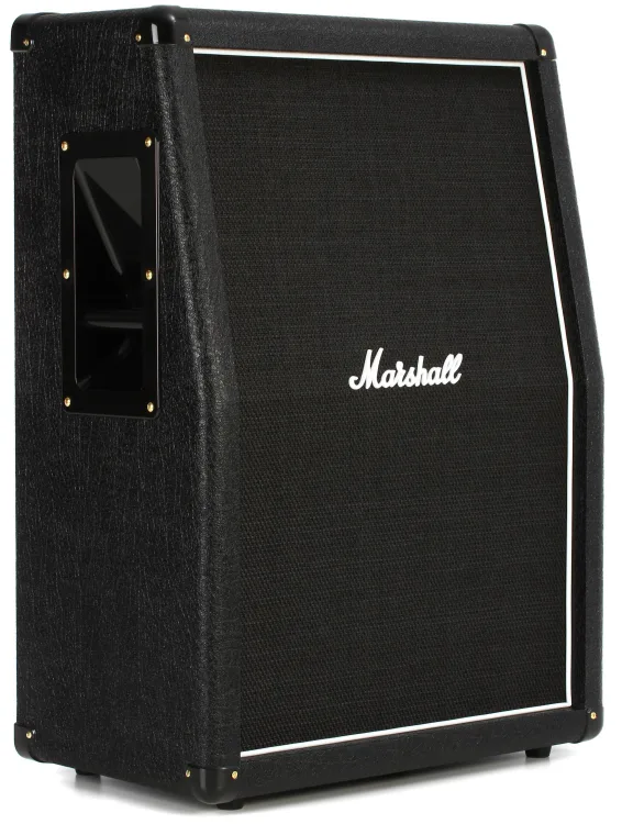 Frontal perspective of Marshall M-MX212AR 160-watt 2x12" Vertical Extension Cabinet, a stage-ready masterpiece.