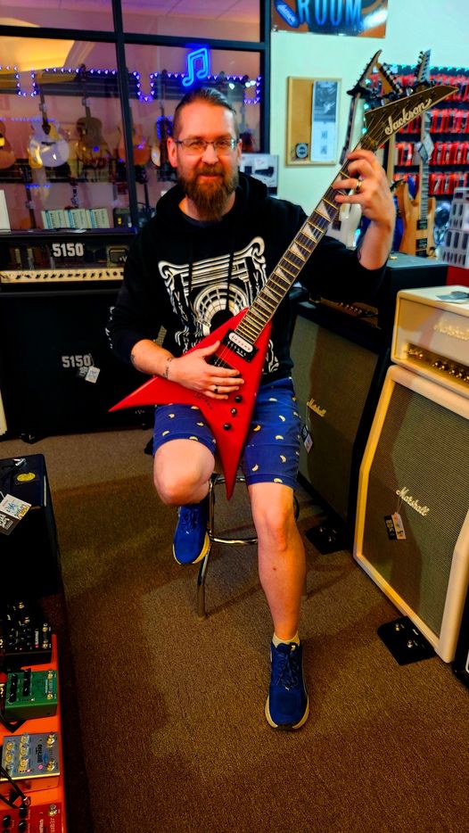 Here Is Jon Outlaw with His Second Guitar Purchase Here A Jackson JS 32 King V!!!