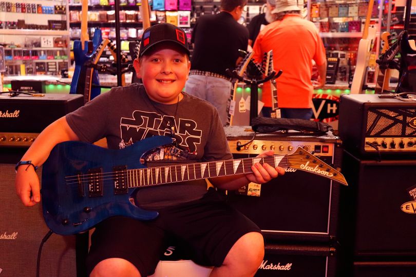 Here Is Eli Chipley With His Brand New Jackson JS 32Q A Free Jackson Gig Bag, & $20. Strap for$5.!!!!!!!!